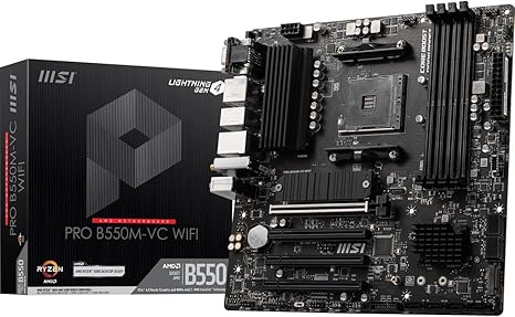 MSI PRO B550M-VC WiFi ProSeries Motherboard (AMD Ryzen 5000 Series,