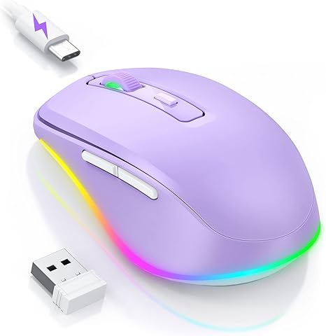 PEIOUS Wireless Mouse Jiggler - LED Wireless Mice