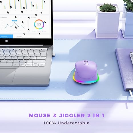 PEIOUS Wireless Mouse Jiggler - LED Wireless Mice